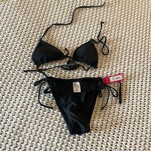 Black String Bikini Swimsuit Xhilaration